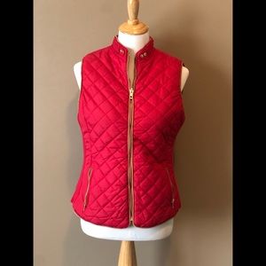 C’esttoi Red Quilted Vest - New with tags